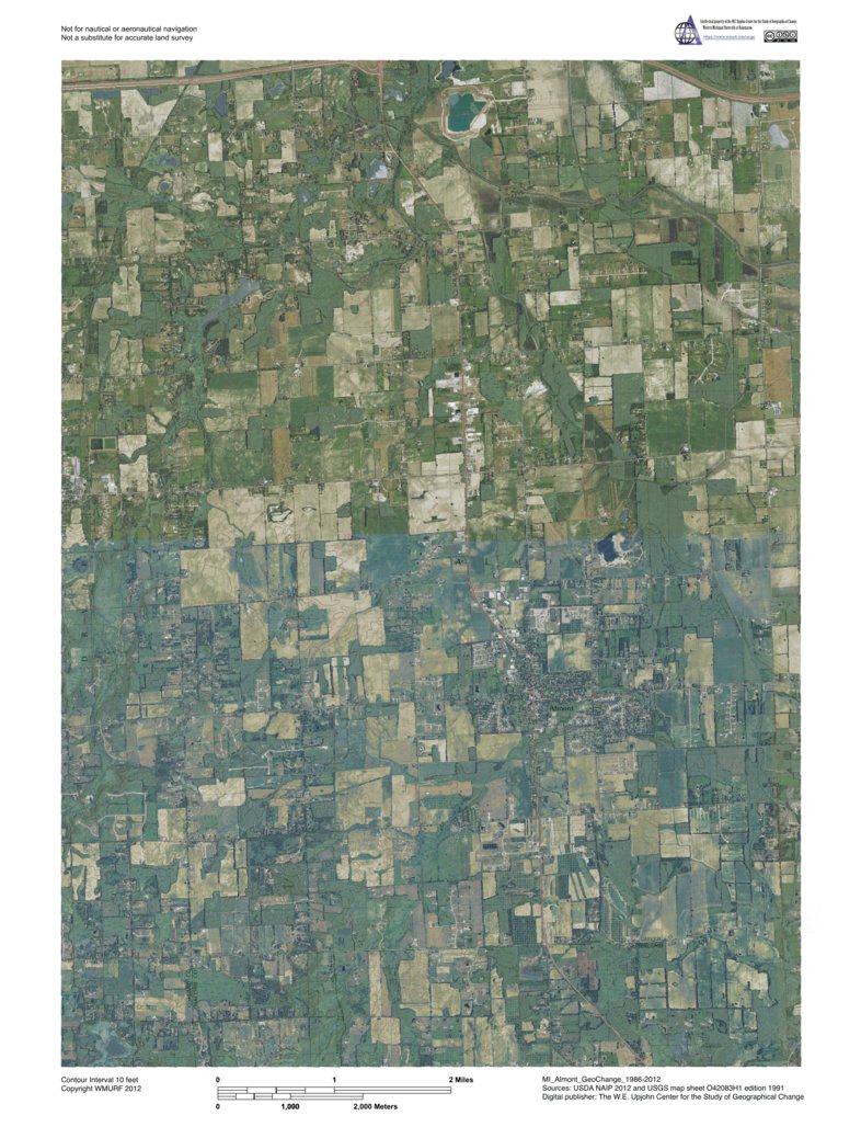 MI-Almont: GeoChange 1986-2012 Map by Western Michigan University ...