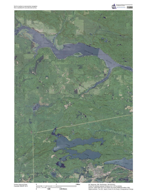 MI-Negaunee SW: GeoChange 1951-52-2012 Preview 1