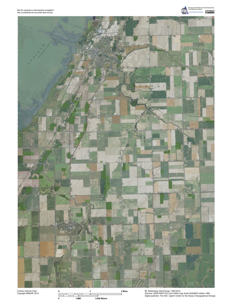 MI-Sebewaing: GeoChange 1959-2012 Map by Western Michigan University ...