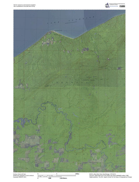 MI-WI-Little Girls Point: GeoChange 1975-2010 Preview 1