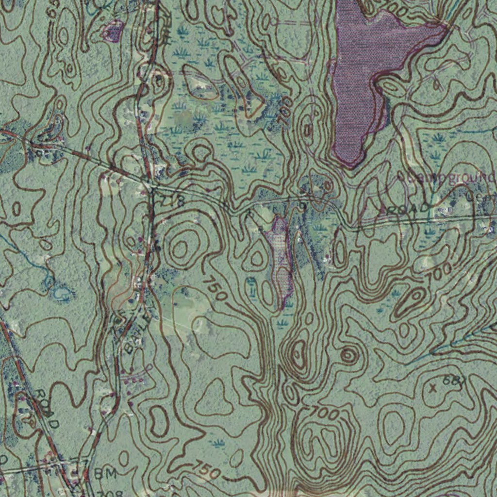 Killingly Ct Map CT-RI-East Killingly: GeoChange 1943-2012 Map by Western Michigan ...