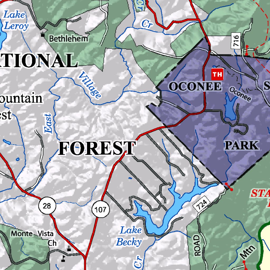 Andrew Pickens Ranger District, Sumter National Forest Visitor Map by ...