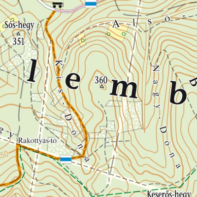 Helembai-hegység turista-biciklis térkép, Burda hills tourist-biking map, Preview 2
