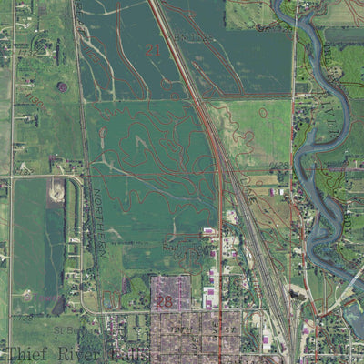 MN-THIEF RIVER FALLS NW: GeoChange 1953-2013 Preview 3