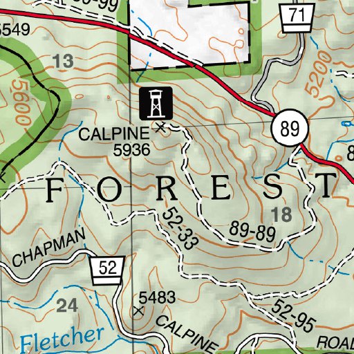 Calpine Asset Map Calpine (2012) Map by US Forest Service R5 | Avenza Maps