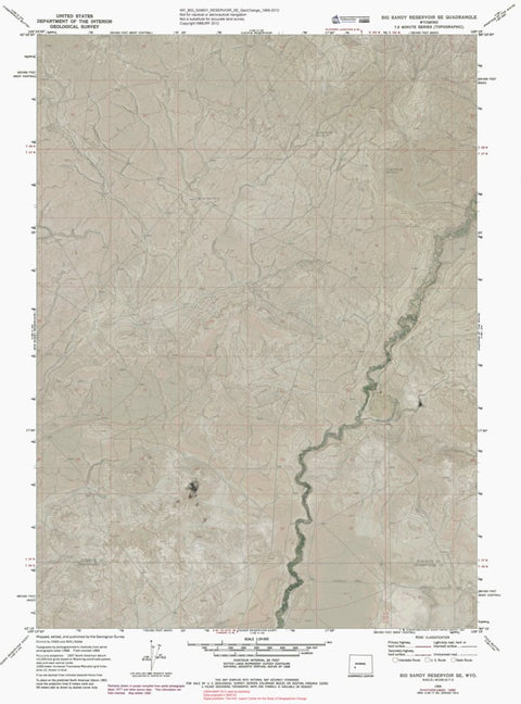 WY-BIG SANDY RESERVOIR SE: GeoChange 1968-2012 Preview 1