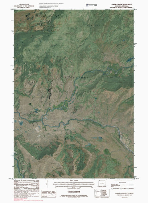 WY-MT-LAMAR CANYON: GeoChange 1980-2012 Preview 1