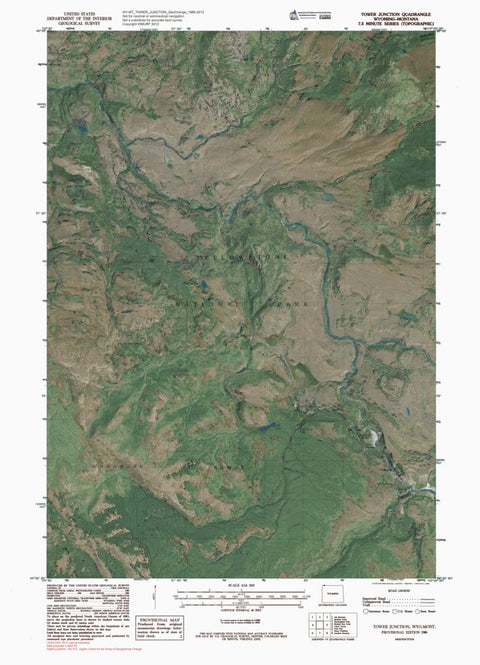 WY-MT-TOWER JUNCTION: GeoChange 1980-2012 Preview 1