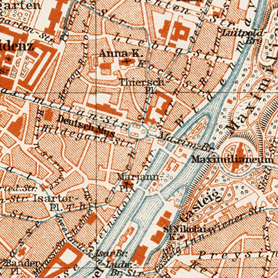 München (Munich) City Map, 1909 Preview 3
