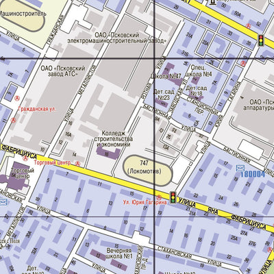 Псков, план города. Pskov City Map Preview 2