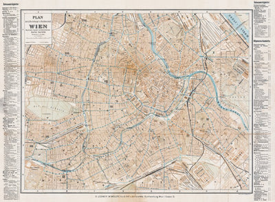 Wien (Vienna) City Map, about 1910 Preview 1