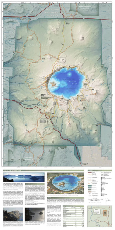 Crater Lake Geologic Guide and Recreation Map - Side 1 Preview 1