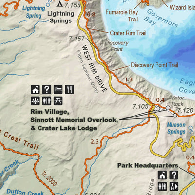 Crater Lake Geologic Guide and Recreation Map - Side 1 Preview 3