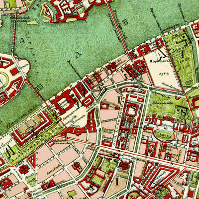 План Санкт-Петербурга [1895г.]. Saint Petersburg City Plan, circa 1895 Preview 2