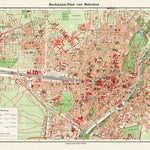 Munich City Map, 1910. Beckmann-Plan von München Preview 1