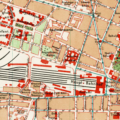 Munich City Map, 1910. Beckmann-Plan von München Preview 2