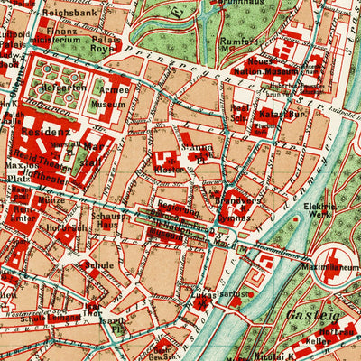 Munich City Map, 1910. Beckmann-Plan von München Preview 3