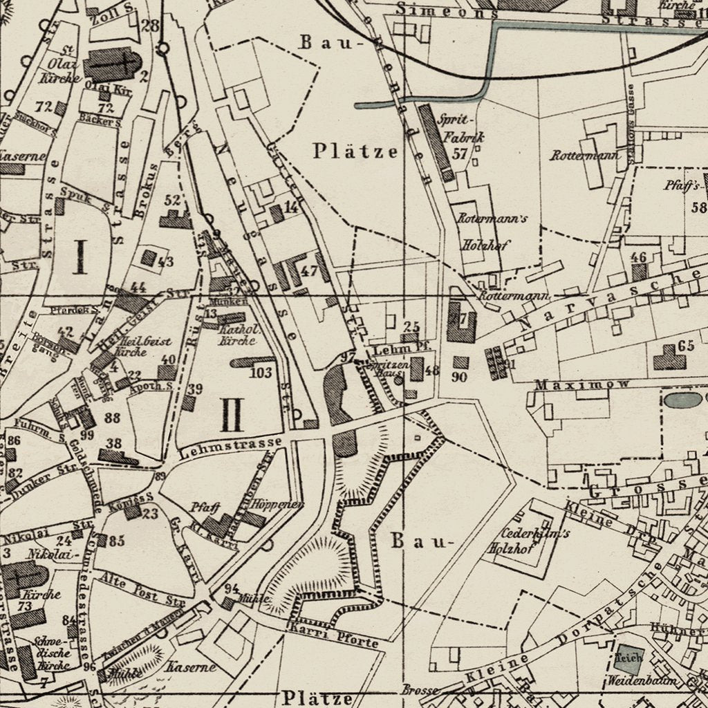 Reval (Tallinn) City Map, 1881. Tallinna linna kaart, 1881 by Waldin ...