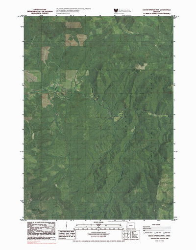 OR-CEDAR SPRINGS MOUNTAIN: GeoChange 1982-2012 Preview 1