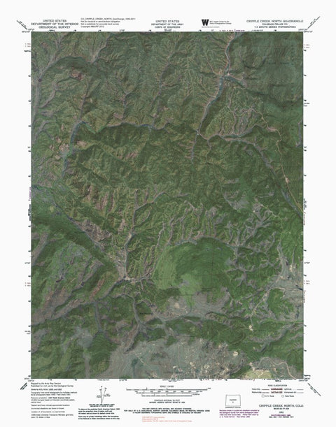 CO-CRIPPLE CREEK NORTH: GeoChange 1950-2011 Preview 1