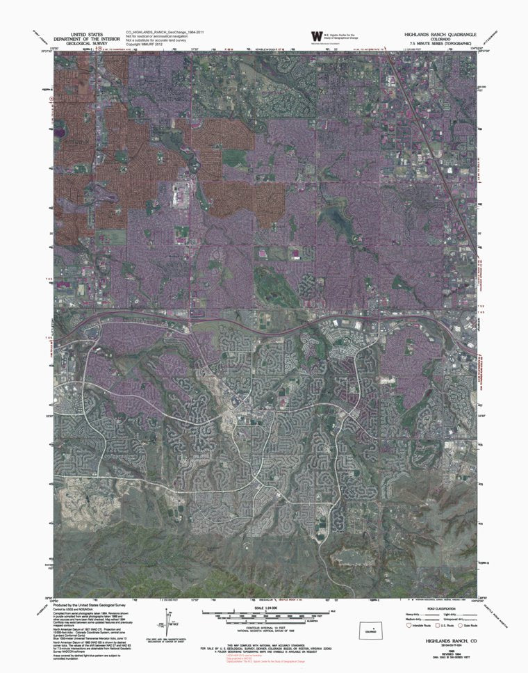 CO-HIGHLANDS RANCH: GeoChange 1964-2011 Map by Western Michigan ...