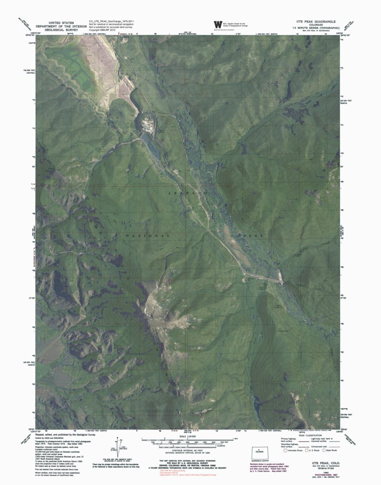 CO-UTE PEAK: GeoChange 1975-2011 Map by Western Michigan University ...