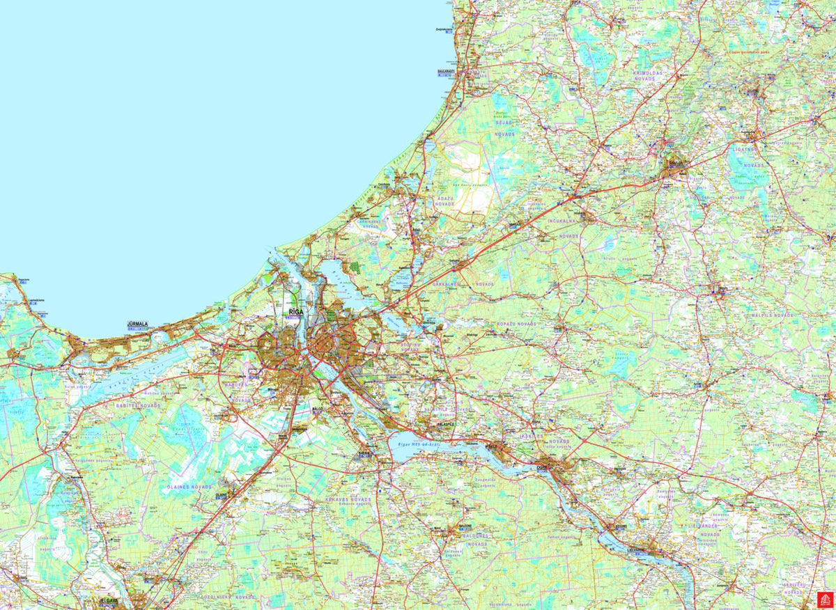 Riga surroundings Map by Map Publishers Jana seta | Avenza Maps