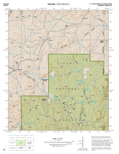 Lincoln National Forest Quadrangle: ANCHO Preview 1