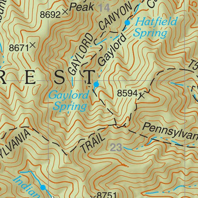 Lincoln National Forest Quadrangle: CHURCH MOUNTAIN Preview 3