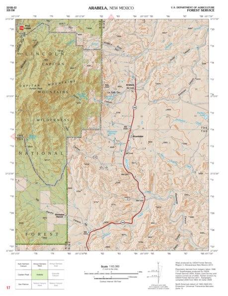 Lincoln National Forest Quadrangle: ARABELA Preview 1