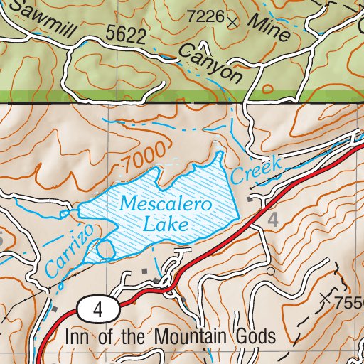 Lincoln National Forest Quadrangle: RUIDOSO Map by US Forest Service R3 ...