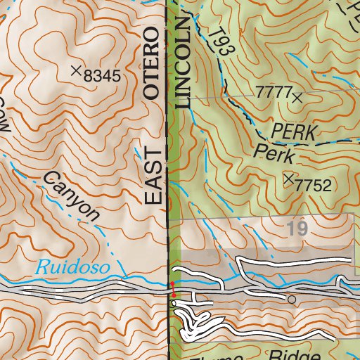 Lincoln National Forest Quadrangle: RUIDOSO Map by US Forest Service R3 ...