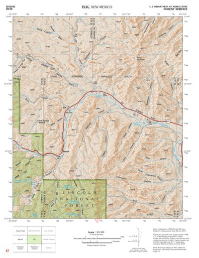 Lincoln National Forest Quadrangle: ELK Preview 1