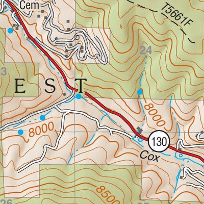 Lincoln National Forest Quadrangle: CLOUDCROFT Preview 3