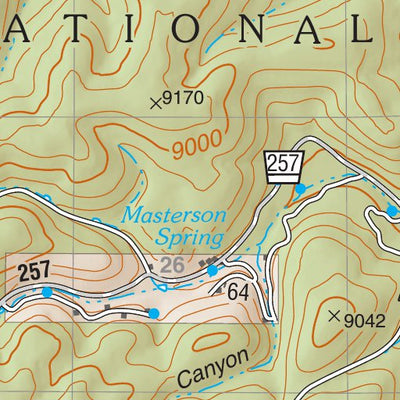 Lincoln National Forest Quadrangle: BLUFF SPRINGS Preview 2