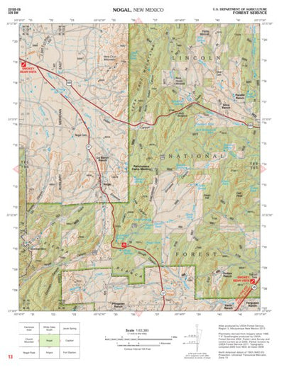 Lincoln National Forest Quadrangle: NOGAL Preview 1