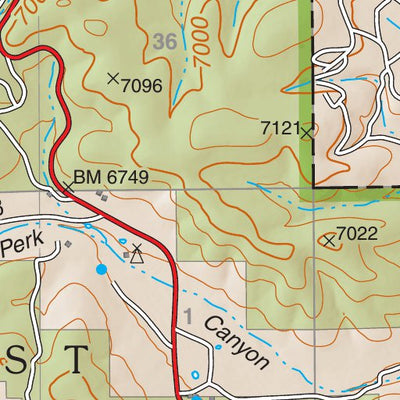 Lincoln National Forest Quadrangle: WOODSON CANYON Preview 3