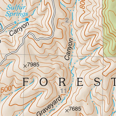 Lincoln National Forest Quadrangle: GRAVEYARD CANYON Preview 2