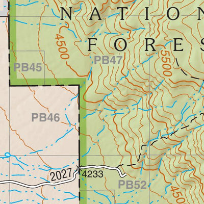 Lincoln National Forest Quadrangle: DEADMAN CANYON Preview 3