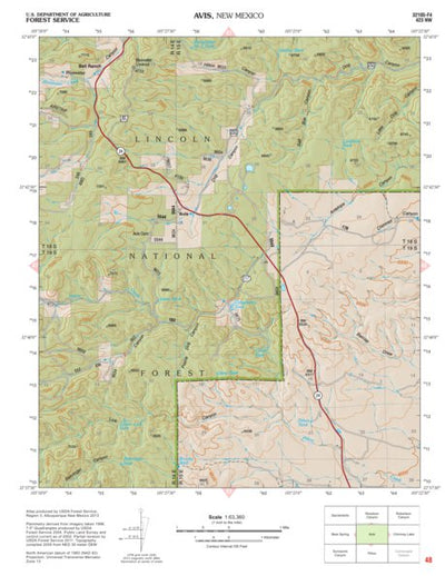 Lincoln National Forest Quadrangle: AVIS Preview 1