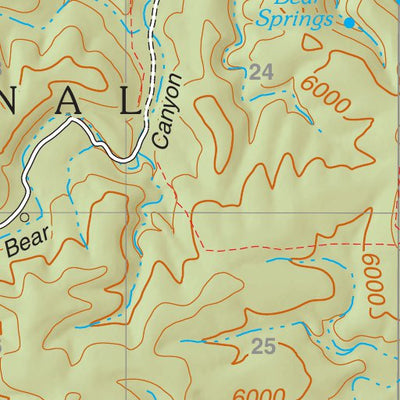 Lincoln National Forest Quadrangle: BULLIS SPRING RANCH Preview 2