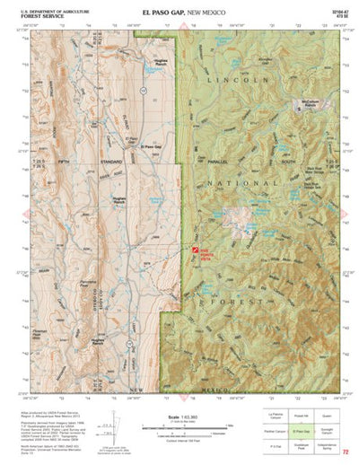 Lincoln National Forest Quadrangle: EL PASO GAP Preview 1