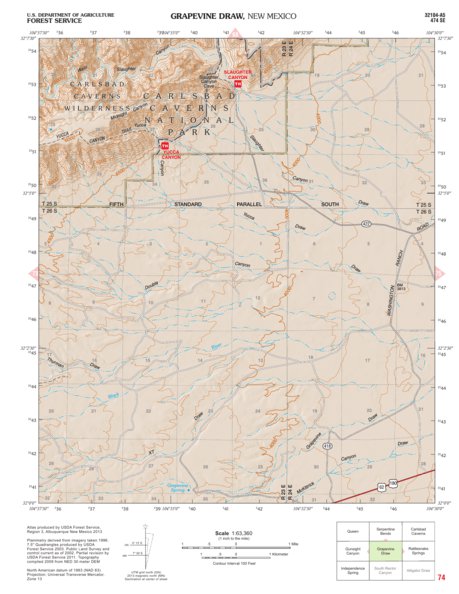 Lincoln National Forest Quadrangle: GRAPEVINE DRAW Preview 1