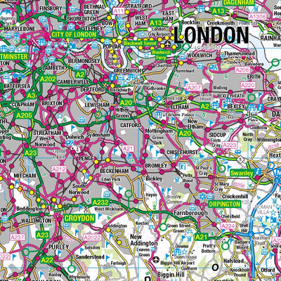 South East England 1:250,000 Road Atlas Preview 2
