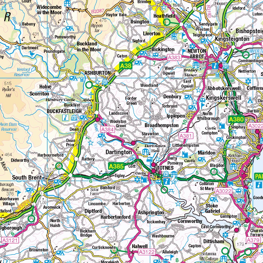 South West England 1:250,000 Road Atlas Map by Paul Johnson - Offline ...