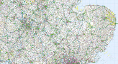 Central England 1:250,000 Road Atlas Preview 1