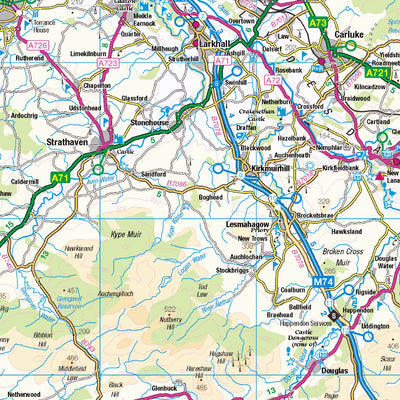 Southern Scotland 1:250,000 Road Atlas Preview 2