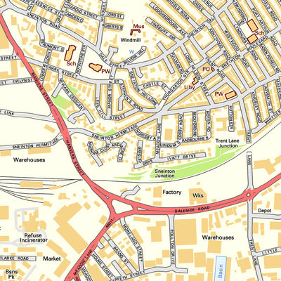 Nottingham Street Map Preview 2