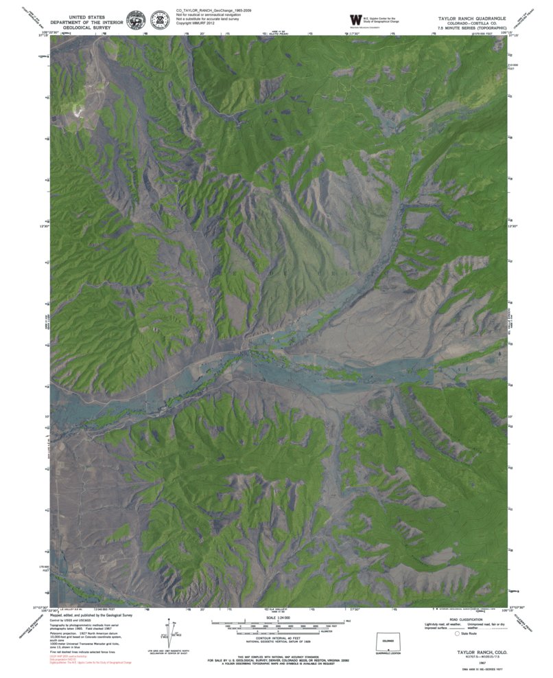CO-TAYLOR RANCH: GeoChange 1965-2009 Map by Western Michigan University ...