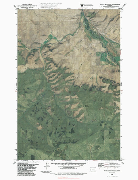 MT-SADDLE MOUNTAIN: GeoChange 1980-2013 Preview 1
